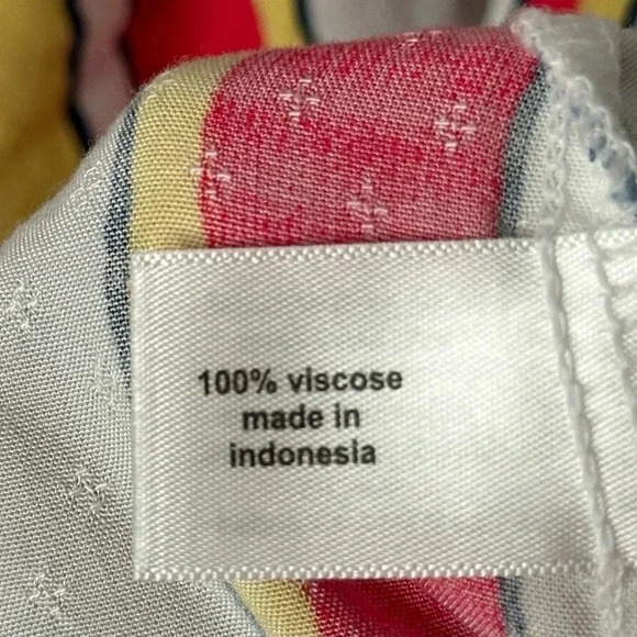 Lane Bryant square neck short flutter sleeve multi colored striped top size 20 - Picture 5 of 7